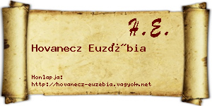 Hovanecz Euzébia névjegykártya